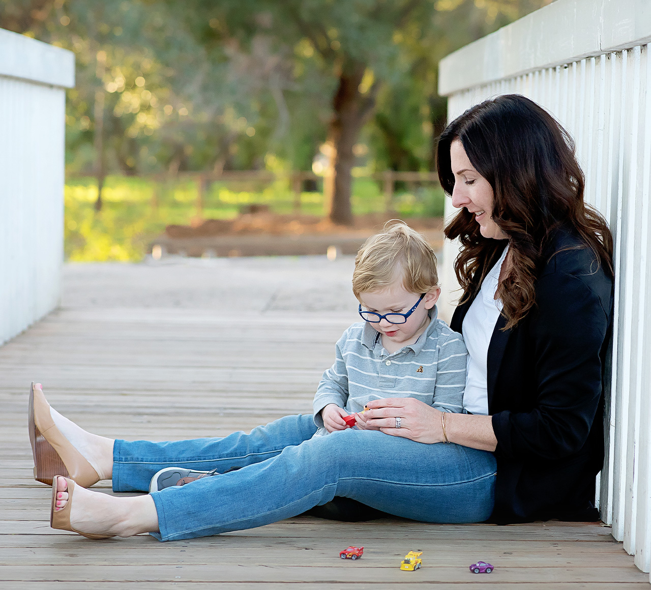 California Licensed & Nationally Certified Speech-Language Pathologist, image of therapist and son